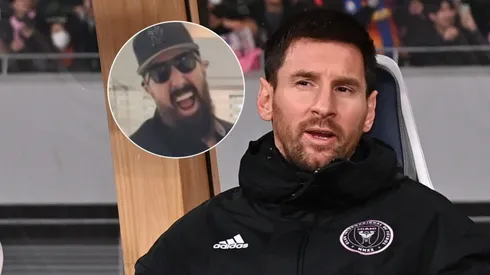 Álvaro Morales y Lionel Messi.