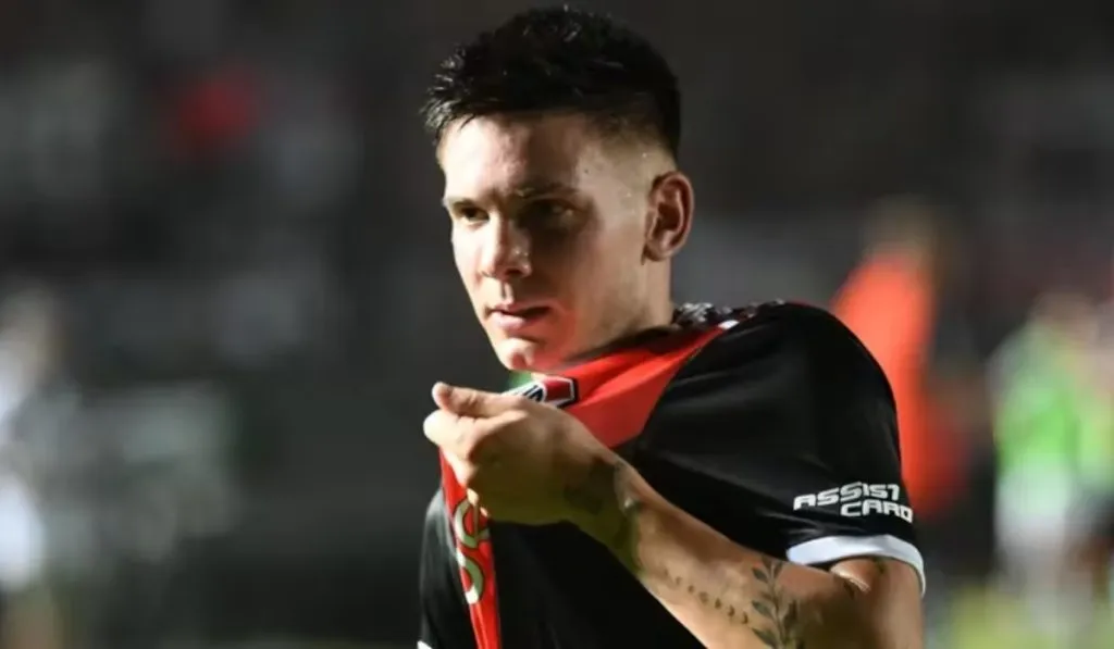 Franco Mastantuono ya celebra goles con River ante la mirada de Europa: Getty