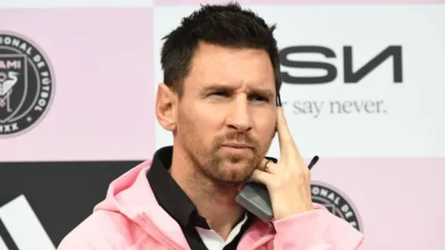 Lionel Messi en uno de sus compromisos comerciales con Inter Miami.
