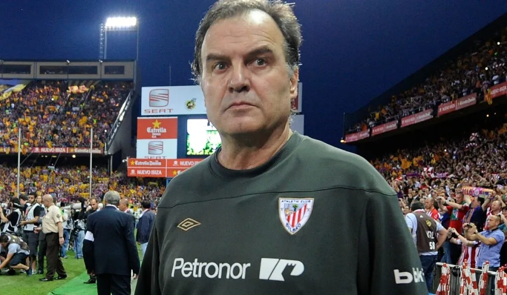 Marcelo Bielsa en la final de la Copa del Rey del 2012 ante Barcelona: Getty Images