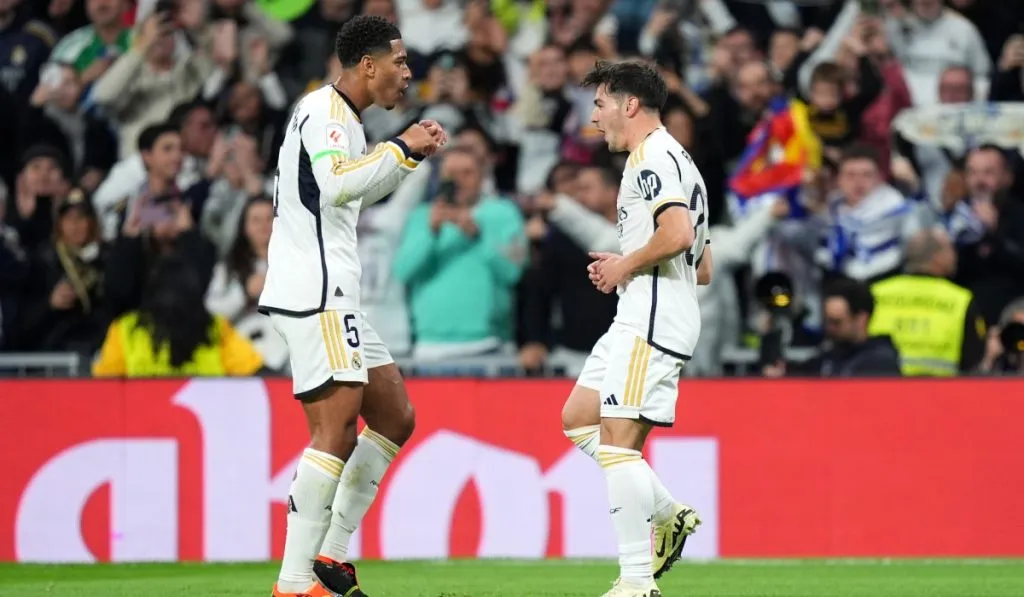 Brahim celebrando el primer tanto del Real Madrid: Getty Images