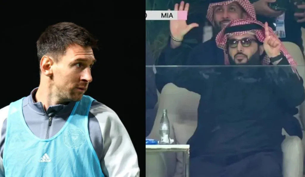 Lionel Messi en medio del 6-0 del Al-Nassr ante Inter Miami: Getty Images