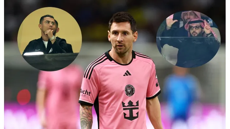 Lionel Messi en medio de la derrota por 6-0 ante Al-Nassr.