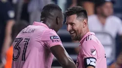 Kamal Miller y Lionel Messi.