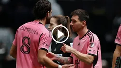 Leonardo Campana y Lionel Messi.