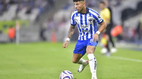 MONTERREY, MEXICO - NOVEMBER 08: Joao Rojas of Monterrey drives the ball during the 10th round match between Monterrey and Santos Laguna as part of the Torneo Apertura 2023 Liga MX at BBVA Stadium on November 08, 2023 in Monterrey, Mexico. (Photo by Azael Rodriguez/Getty Images)