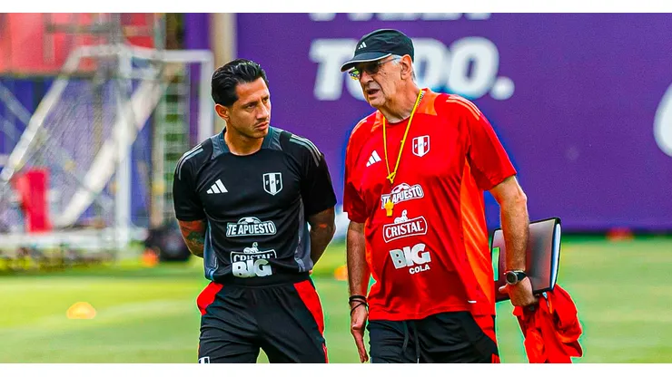 Jorge Fossati y Gianluca Lapadula en Perú.