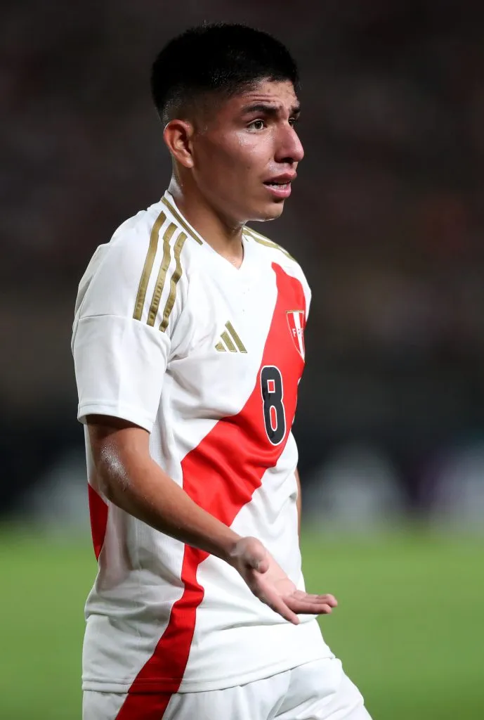 Piero Quispe en el partido con la Selección Peruana. (Foto: Getty).