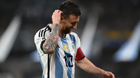 Lionel Messi con la selección Argentina.