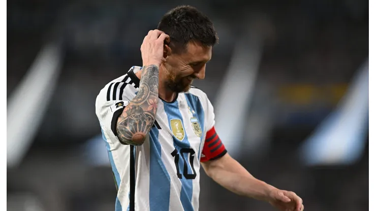 Lionel Messi con la selección Argentina.
