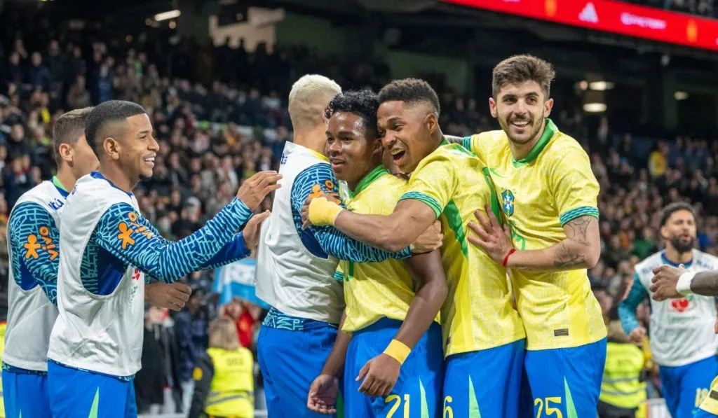 Brasil festeja el gol de Endrick en el Bernabéu: IMAGO