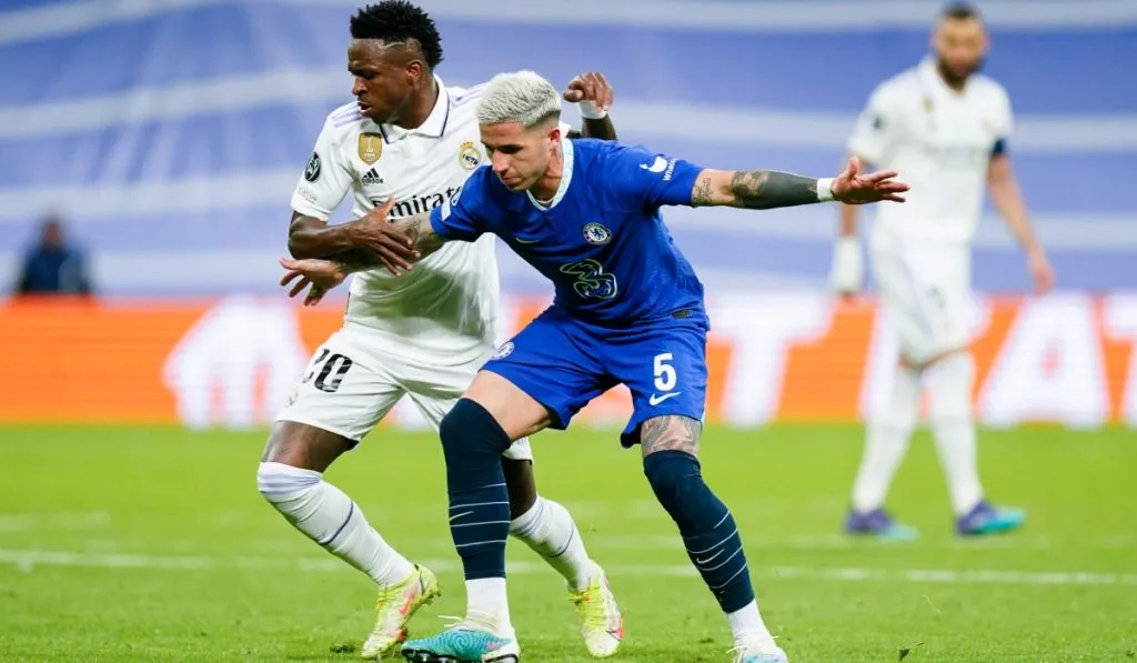 Vinicius y Enzo Fernández en el último Real Madrid vs. Chelsea: IMAGO