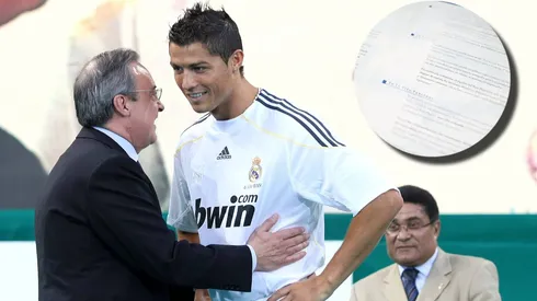 Cristiano Ronaldo en su presentación con Real Madrid.