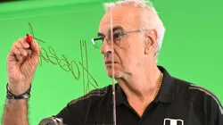 Piero Quispe y Wilder Cartagena con Jorge Fossati