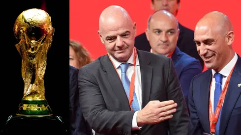 Luis Rubiales y Gianni Infantino, presidente de FIFA.