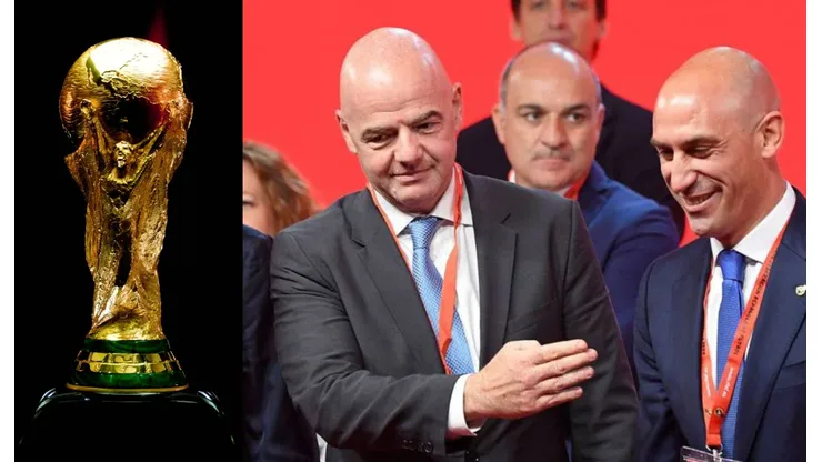 Luis Rubiales y Gianni Infantino, presidente de FIFA.
