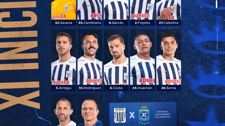 Once de Alianza Lima.