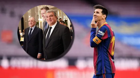 Lionel Messi y Joan Laporta.