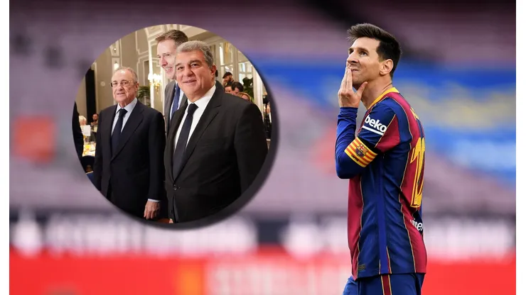 Lionel Messi y Joan Laporta.