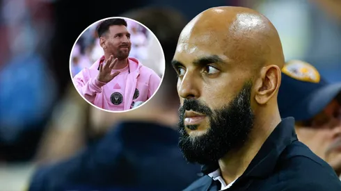 Messi y Yassine Cheuko.