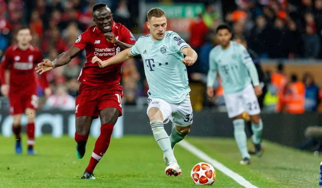 Joshua Kimmich en un duelo ante Liverpool en la Champions: IMAGO