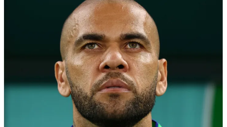 Dani Alves durante el Mundial de Qatar.