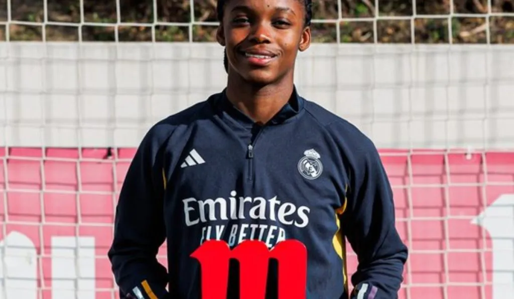 Linda Caicedo con el Jugadora Cinco Estrellas Mahou de febrero: @REALMADRID