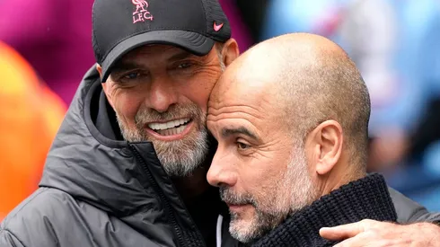 Klopp y Guardiola en su último duelo por Premier League.