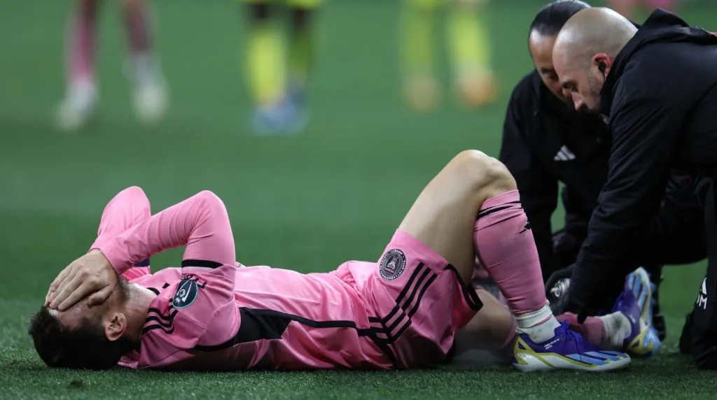 La patada a Messi en Nashville vs. Inter Miami. (Foto: Getty Images)