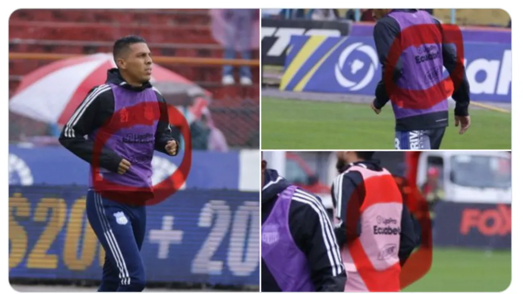 Emelec si habría usado el chaleco con el sponsor de la LigaPro. (Foto: @RonaldPin)