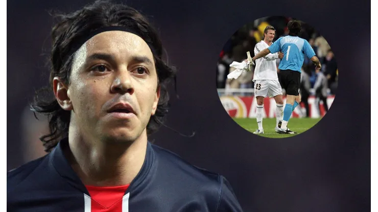 Marcelo Gallardo en sus tiempos por PSG.