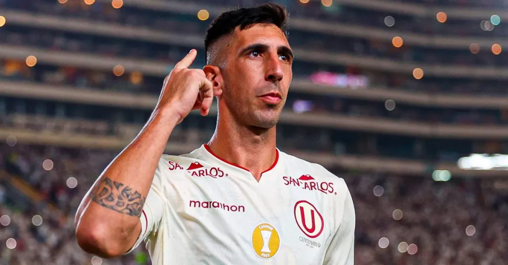 Dorregaray festejando un gol con Universitario. (Foto: Universitario Prensa)