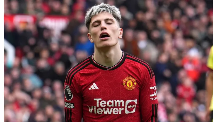 Alejandro Garnacho, uno de los pocos focos de esperanza en Old Trafford.