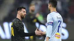 Lionel Messi y Cristiano Ronaldo en su último partido sobre el mismo césped.