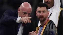 Gianni Infantino y Lionel Messi.