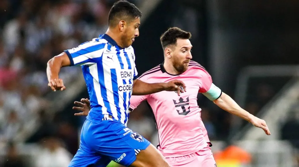 Messi (der.) en Monterrey vs. Inter Miami. (Foto: Imago)