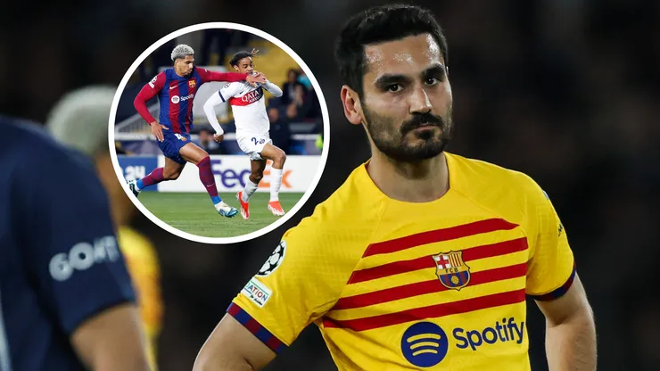 Ilkay Gundogan le apuntó sin piedad a Ronald Araujo por la expulsión que recibió en el Barcelona vs. PSG por Champions League.