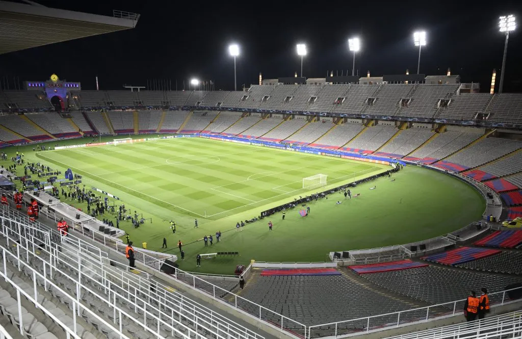 Montjuic se prepara para recibir el Barcelona vs. PSG.