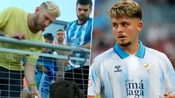 Dani Lorenzo del Málaga le vendió su camiseta a un hincha por 50 euros.