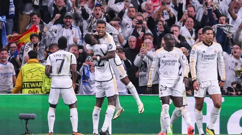 Real Madrid celebra uno de sus goles ante Manchester City en la ida.