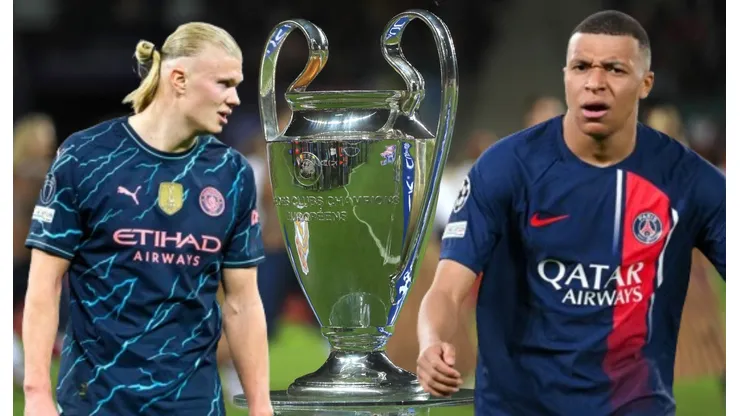 Erling Haaland y Kylian Mbappé, en deuda durante el primer asalto de cuartos.