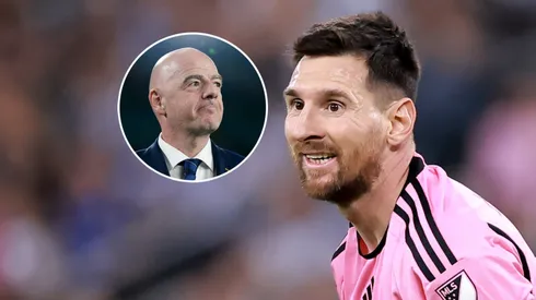 Gianni Infantino y Messi.