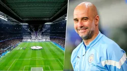 Pep Guardiola se mostró despreocupado por el marco que podría generar el cielorraso del Estadio Santiago Bernabéu.