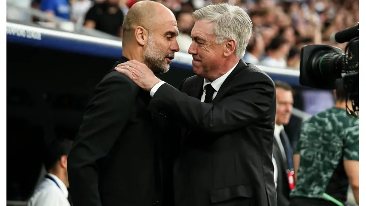 Pep Guardiola y Carlo Ancelotti.