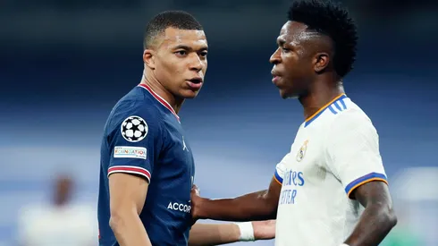 Kylian Mbappé vs. Vinicius en la Champions 2022.