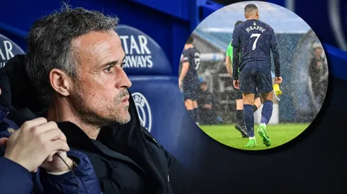 Luis Enrique y Kylian Mbappé vs. Marsella.