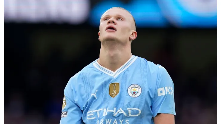 Erling Haaland y una tarde difícil ante Arsenal.