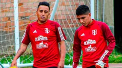 Piero Quispe con Christian Cueva en Perú.
