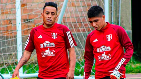 Piero Quispe con Christian Cueva en Perú.