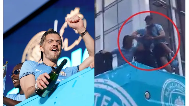 Jack Grealish, protagonista en los festejos del Manchester City.